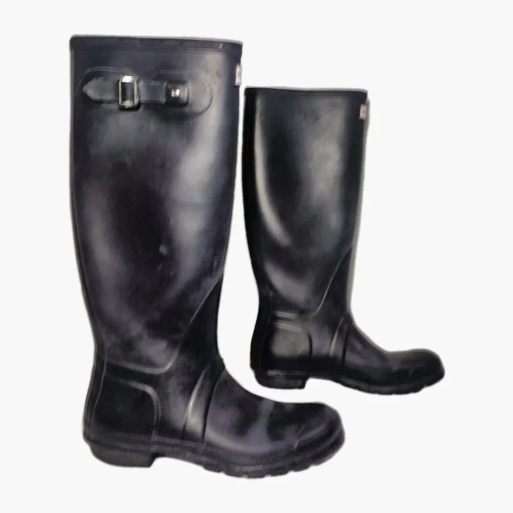 Hunter Original Tall Women's Rain Boots W9 Navy Blue HNTORGW W23499